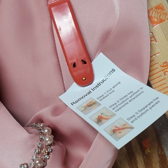 Mac duggal Rose One Shoulder NWT  Waist embellished with sequins/rhinestones 8 - Picture 6 of 7